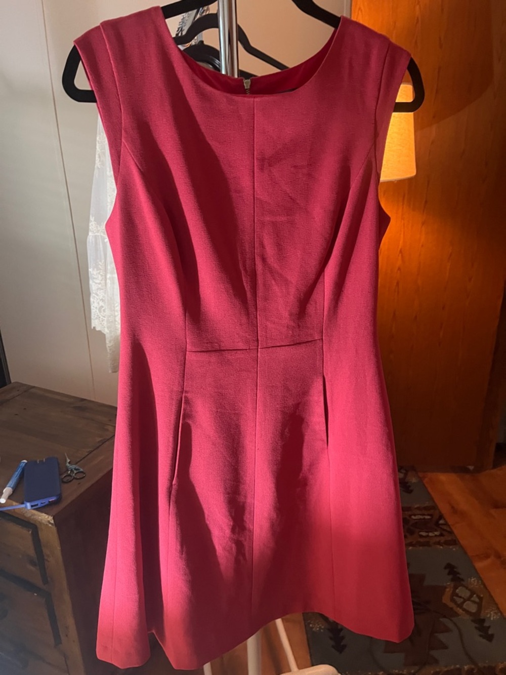Vince Camuto Sleeveless Fit-and-Flare Mini Dress in Rose